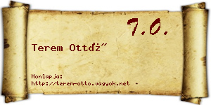 Terem Ottó névjegykártya